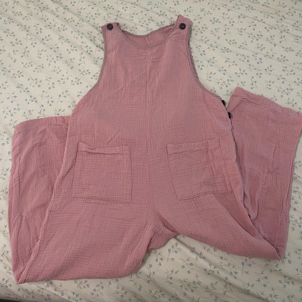 SHEIN Blush Pink Textured Jumpsuit
